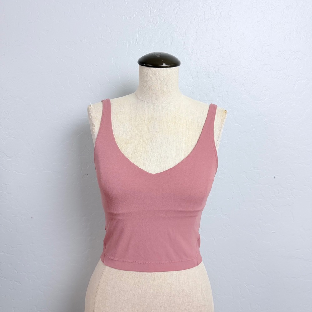 Lululemon Align Tank‎ Top Size 4 Brier Rose Pink Nulu Cropped Yoga Sports Bra